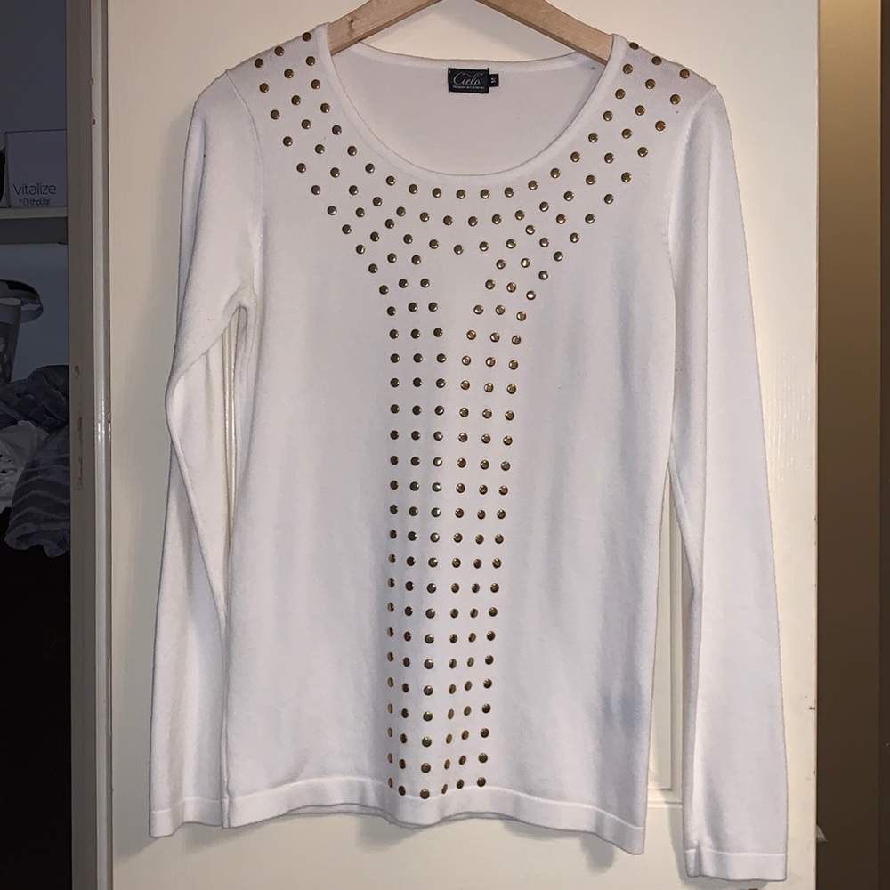 Cielo Long Sleeve with Gold Beads